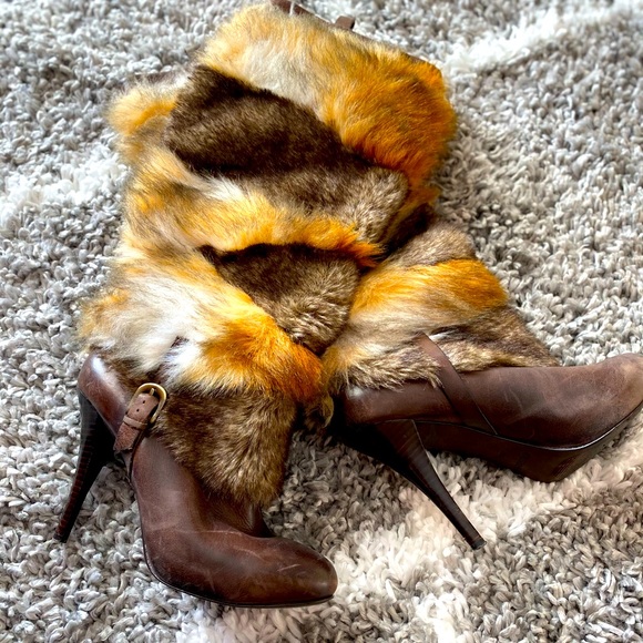 Guess fur knee high boots size 9 - Picture 1 of 4